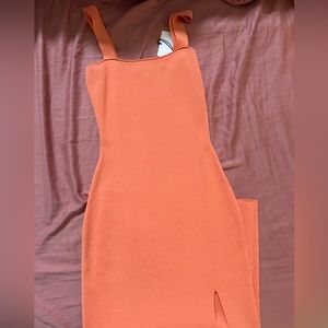 revolve orange bodycon dress